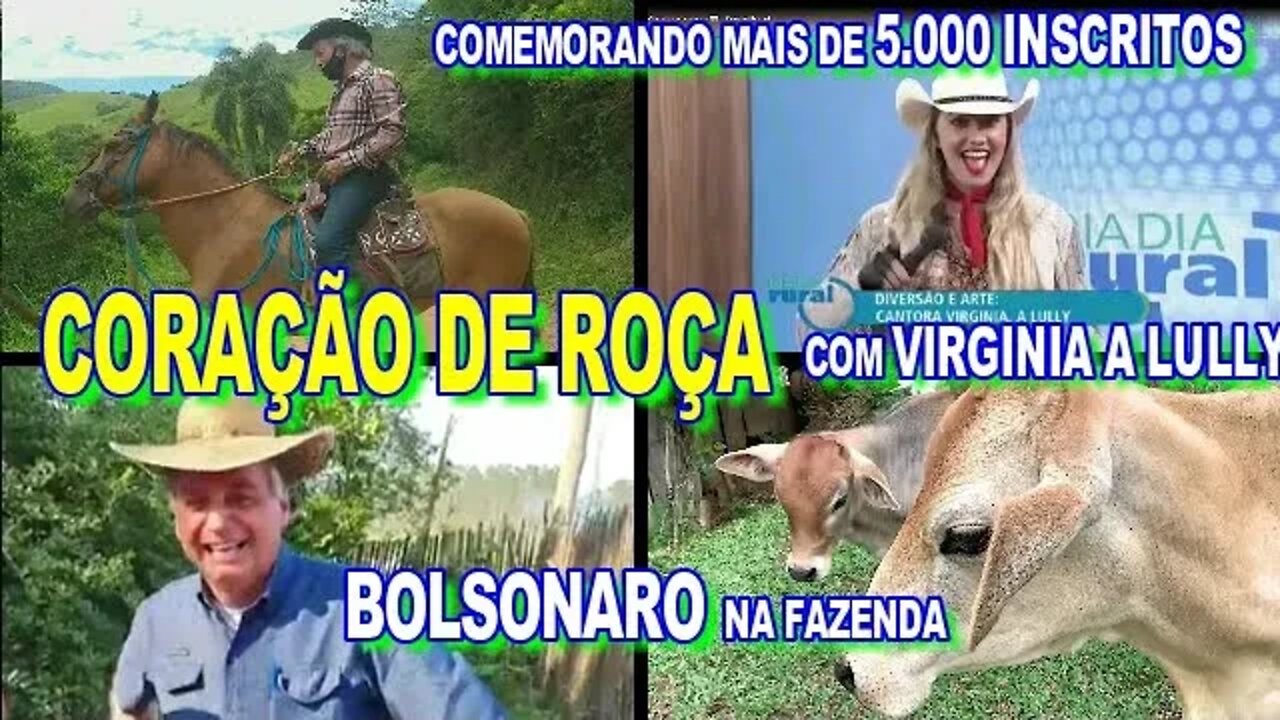 CORAÇÃO DE ROÇA COMEMORAÇÃO AUMENTO DE INSCRITO COM VIRGINIA A LULLY E BOLSONARO.