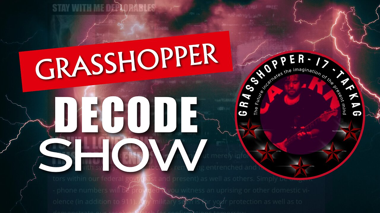 Grasshopper Live Decode Show - June 2nd 2024