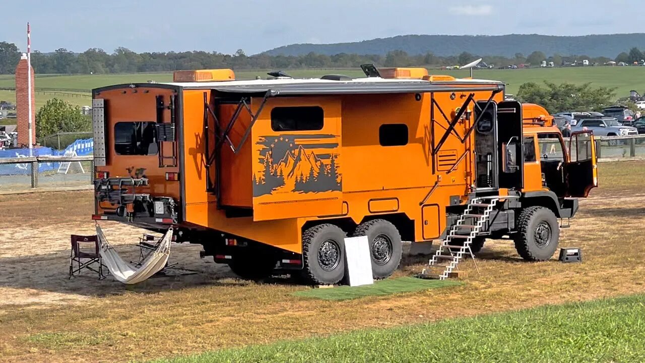 The Ultimate 6x6 Expedition Vehicle built with an old Camper Trailer