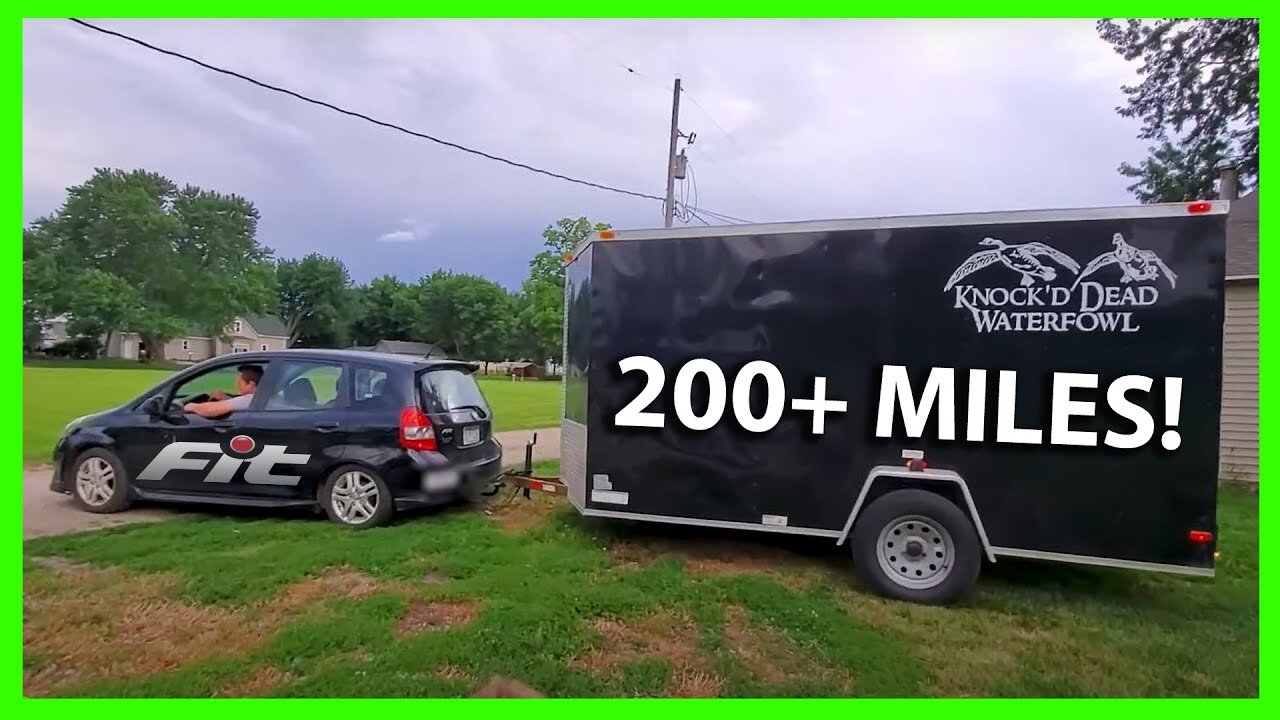 Can You Tow a Trailer with a HONDA FIT??? (Fun April 1st video! Recorded in 2021.)