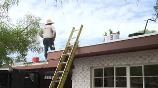 High customer volume for roofing repairs after monsoon storms