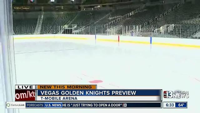 Vegas Golden Knights hockey rink preview at T-Mobile Arena