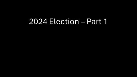 2024 Election - Democrats vs Republicans? NO!