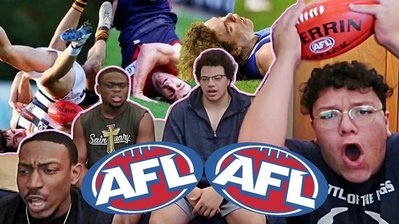 AMERICAN FOOTBALL PLAYERS REACT TO AFL KNOCKOUT HITS