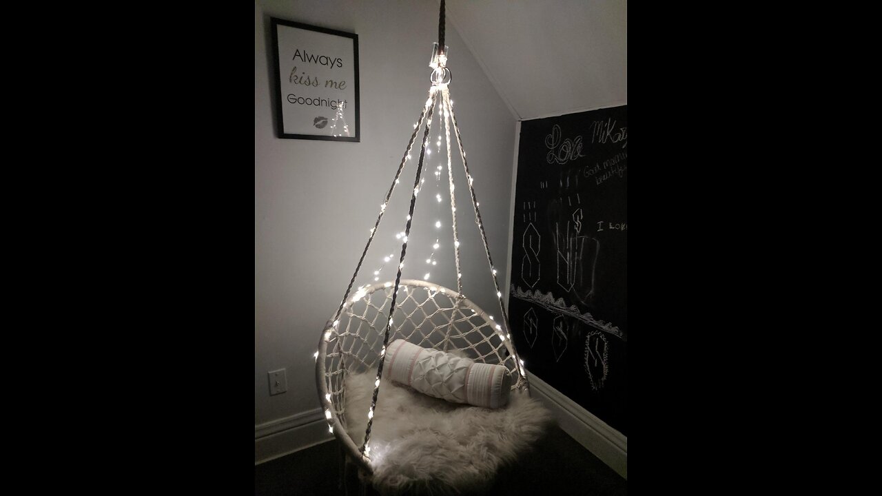 Sonyabecca LED Hanging Chair Light Up Macrame Hammock Chair with 39FT LED Light for Indoor/Outd...