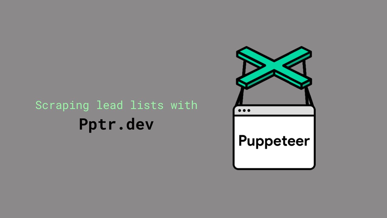 Scraping Lead Data with Puppeteer JS