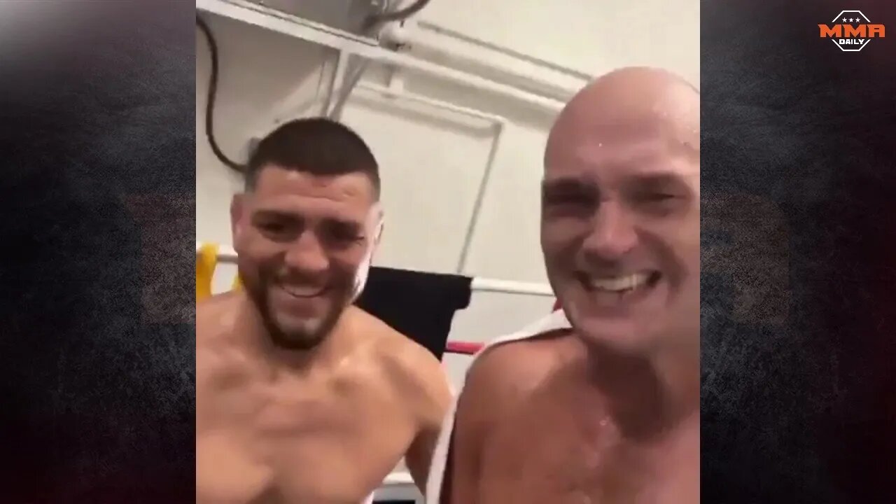 Nick Diaz & Tyson Fury putting in some work