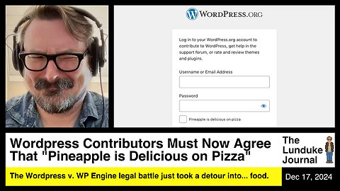 Wordpress Contributors Must Now Agree That "Pineapple is Delicious on Pizza"