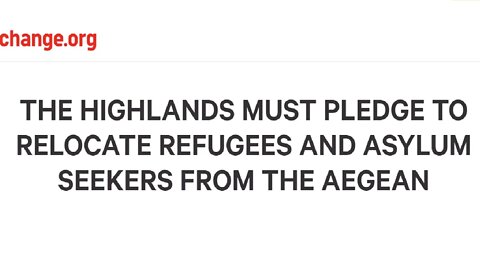 'Highlands Must Act' Petition to Relocate Migrants from Greek Islands