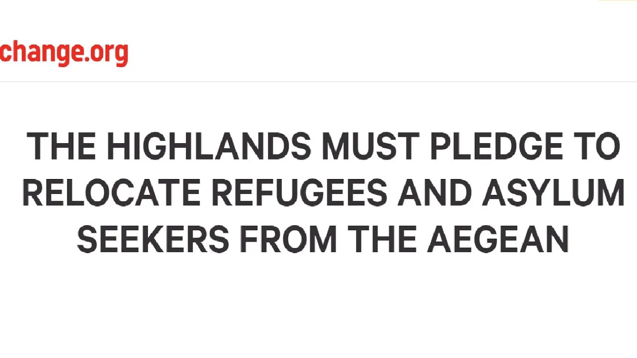 'Highlands Must Act' Petition to Relocate Migrants from Greek Islands