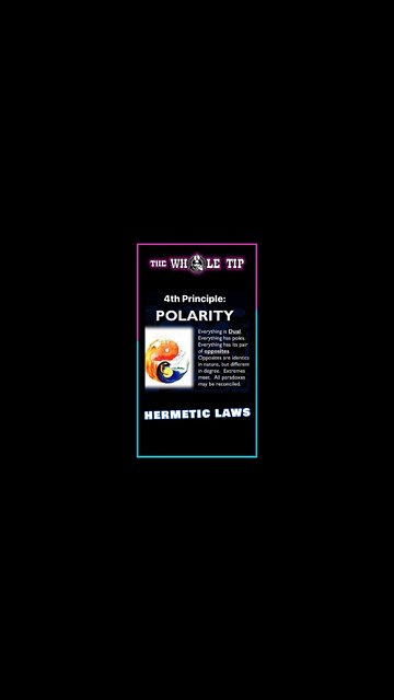 HERMETIC LAWS IV POLARITY - the Whole Tip Daily #shorts