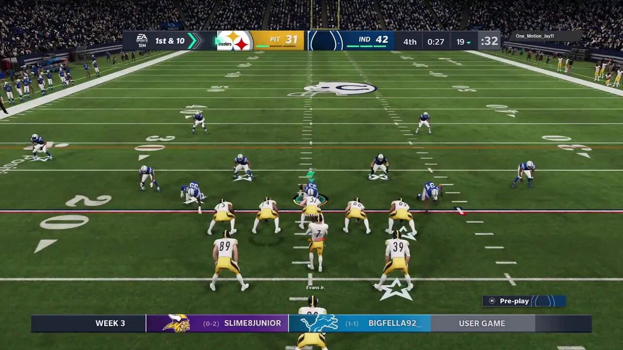 EXECUTIONER747's Live PS4 Broadcast GBL S5W3 vs Steelers