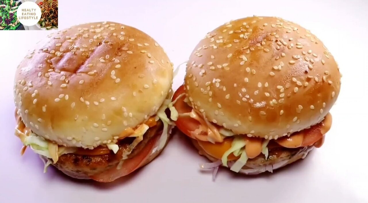 CHICKEN CHEESE KABAB BURGER