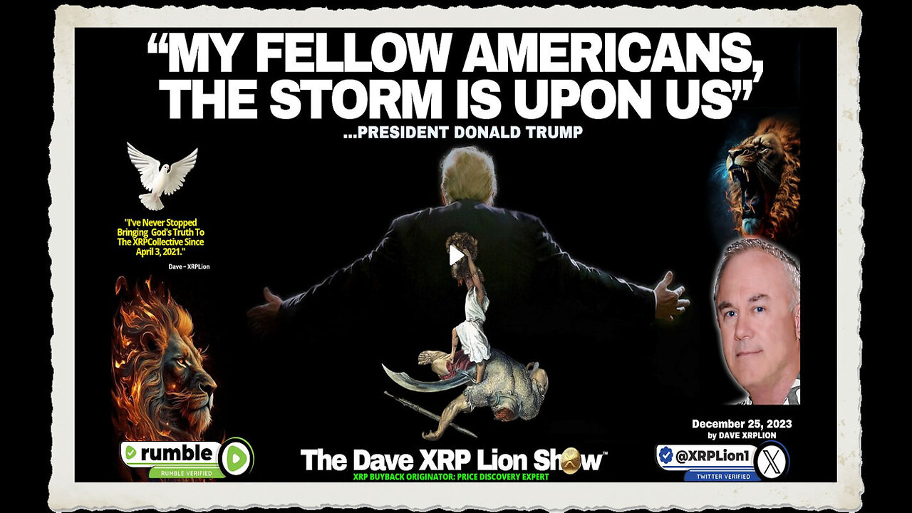 Dave XRPLion NEW! BLOCK-BUSTER BIBLICAL PROPHECY NEW REVELATION MUST WATCH TRUMP CHANNEL