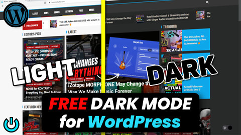 Add DARK MODE to your WordPress Site FOR FREE - WP DARK MODE