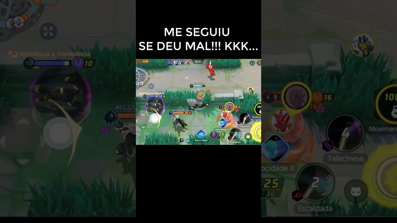 ME SEGUIU SE DEU MAL 🤣🤣POKÉMON UNITE #shorts