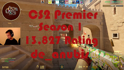 CS2 Premier Matchmaking - Season 1 - 13,827 Rating - de_anubis