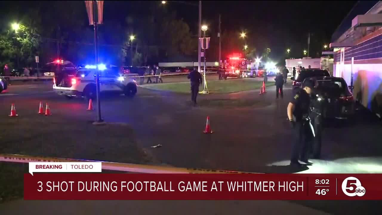 3 shot during football game at Whitmer High