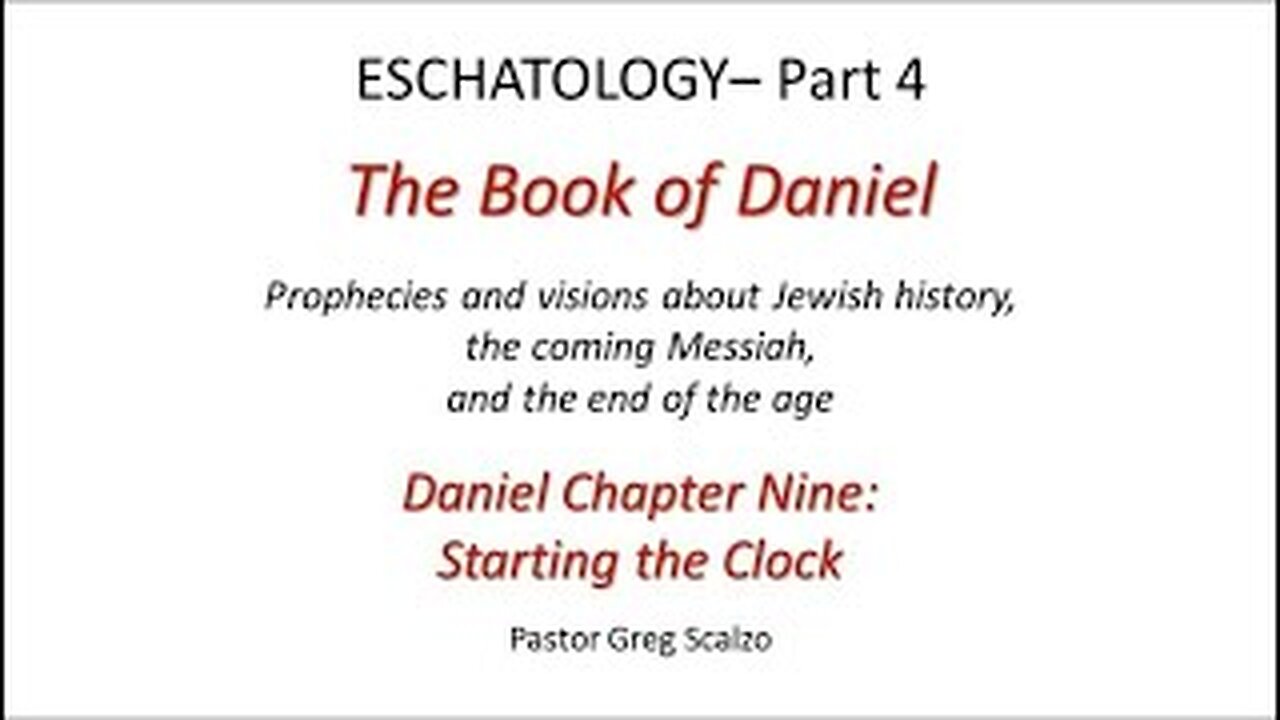 12/4/22 Eschatology #4: Starting the Clock