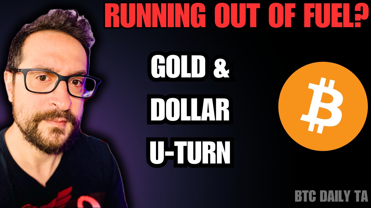 Running Out Of Fuel? - Gold & Dollar U-Turn - Bitcoin Today