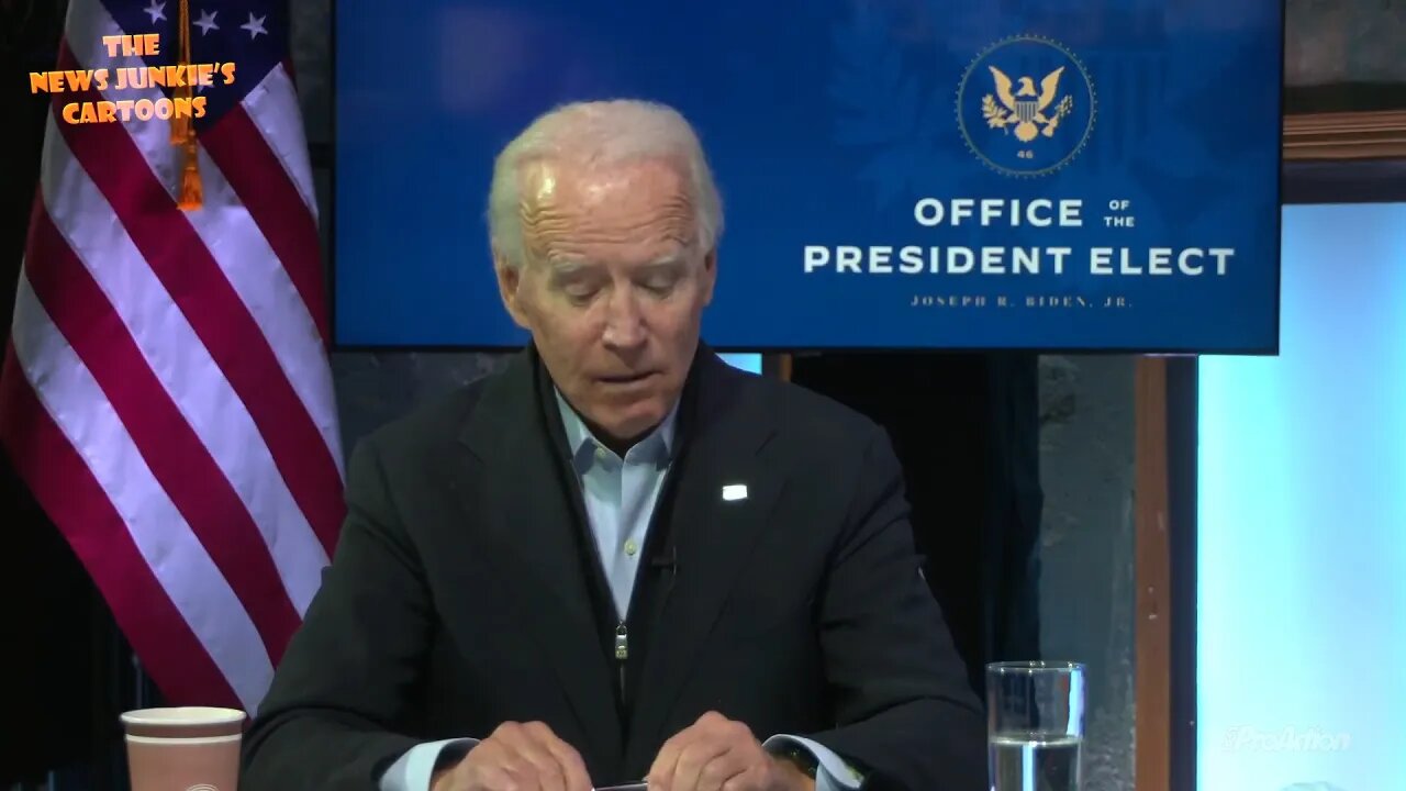 Biden trying to look presidential with his mumble-jumble.