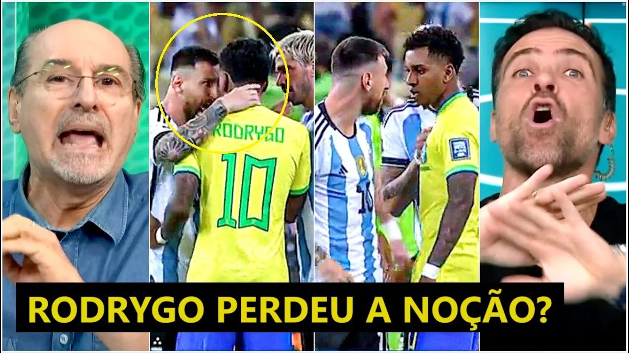 PEGOU FOGO! "POR%@! O Rodrygo foi CHAMAR O MESSI de CAG@O??? É UM ABSURDO! Ele foi PETULANTE e..."