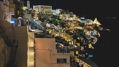 Santorini LIVE: Beautiful Night Views in Fira