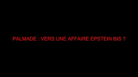 PALMADE - VERS UNE AFFAIRE EPSTEIN BIS ?