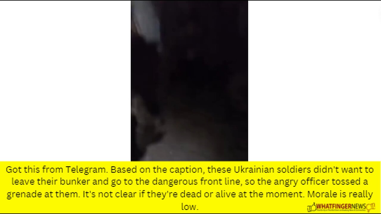 Got this from Telegram. Based on the caption, these Ukrainian soldiers didn't want to leave