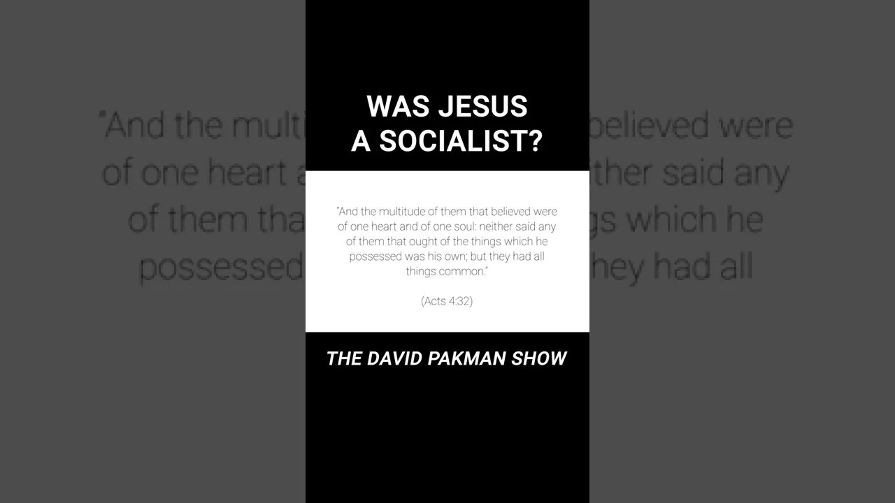 Was Jesus a Socialist? #shorts