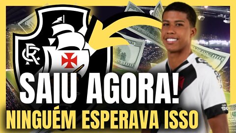 NOTÍCIA DE AGORA! POR ESSA NINGUÉM ESPERAVA! VASCO CONFIRMA! NOTÍCIAS DO VASCO