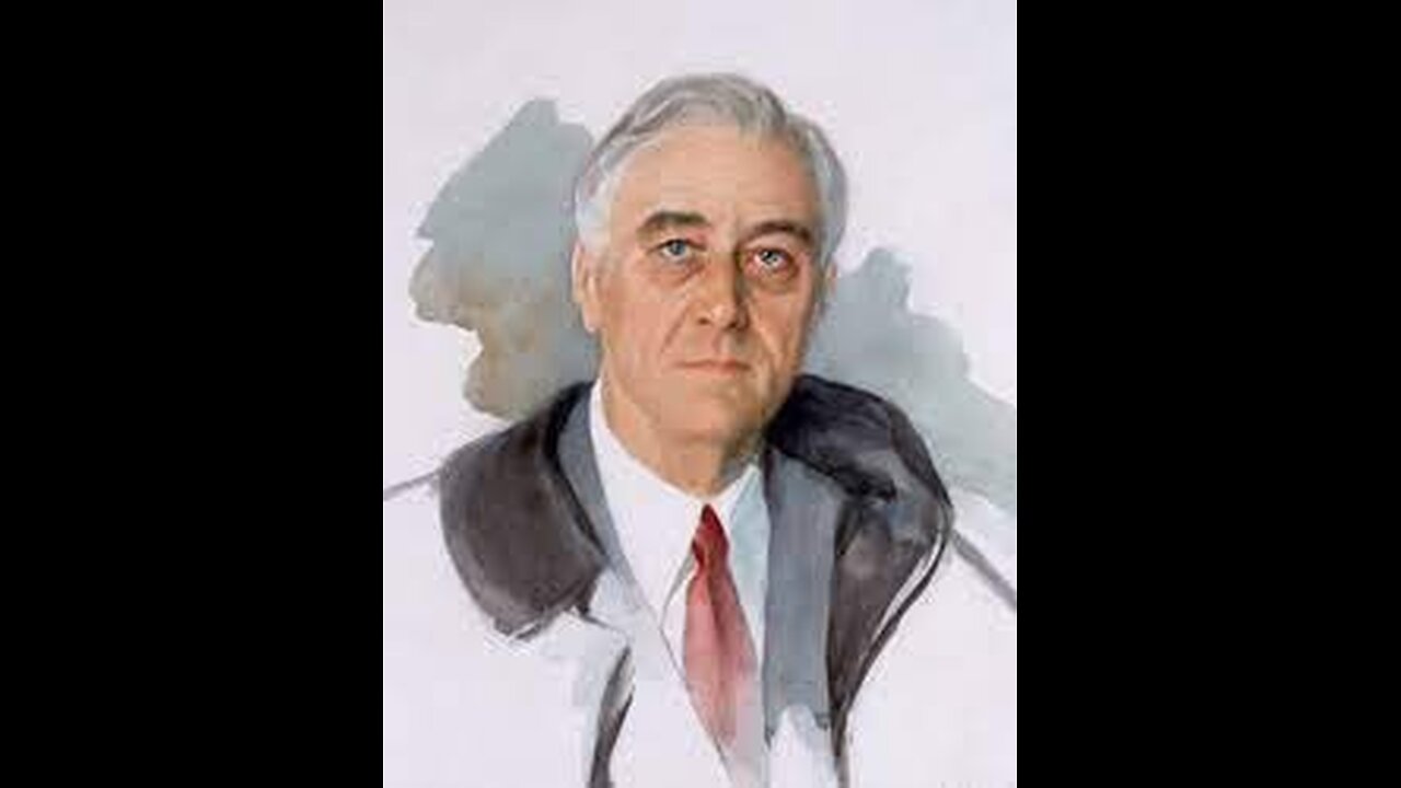 Creepy portrait of Franklin D Roosevelt