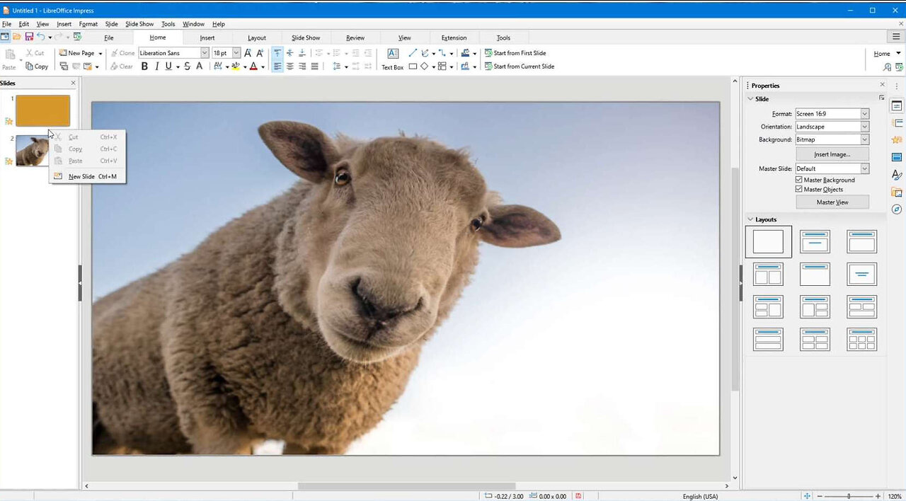 LibreOffice Impress Lesson 1 - Custom Layout