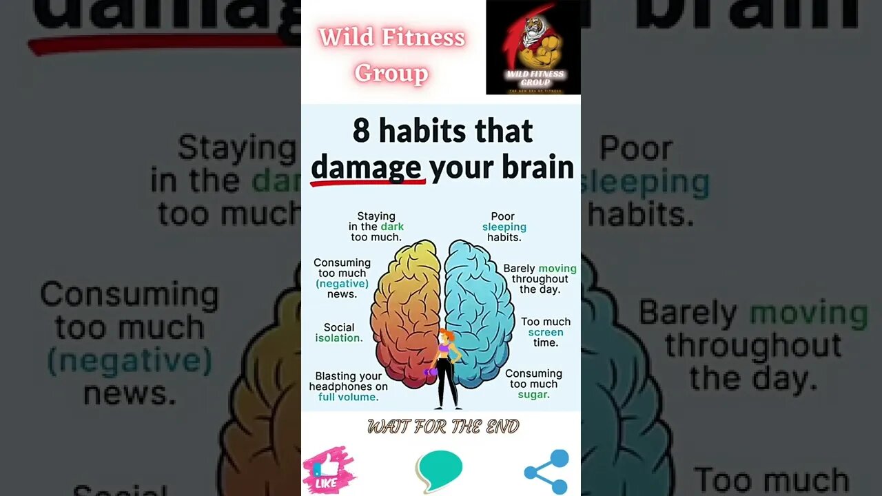 🔥8 habits that damage your brain🔥#shorts🔥#wildfitnessgroup🔥13 July 2022🔥