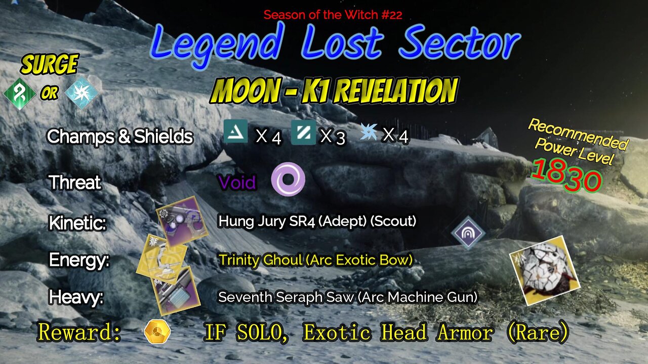 Destiny 2 Legend Lost Sector: Moon - K1 Revelation on my Strand Titan 9-27-23