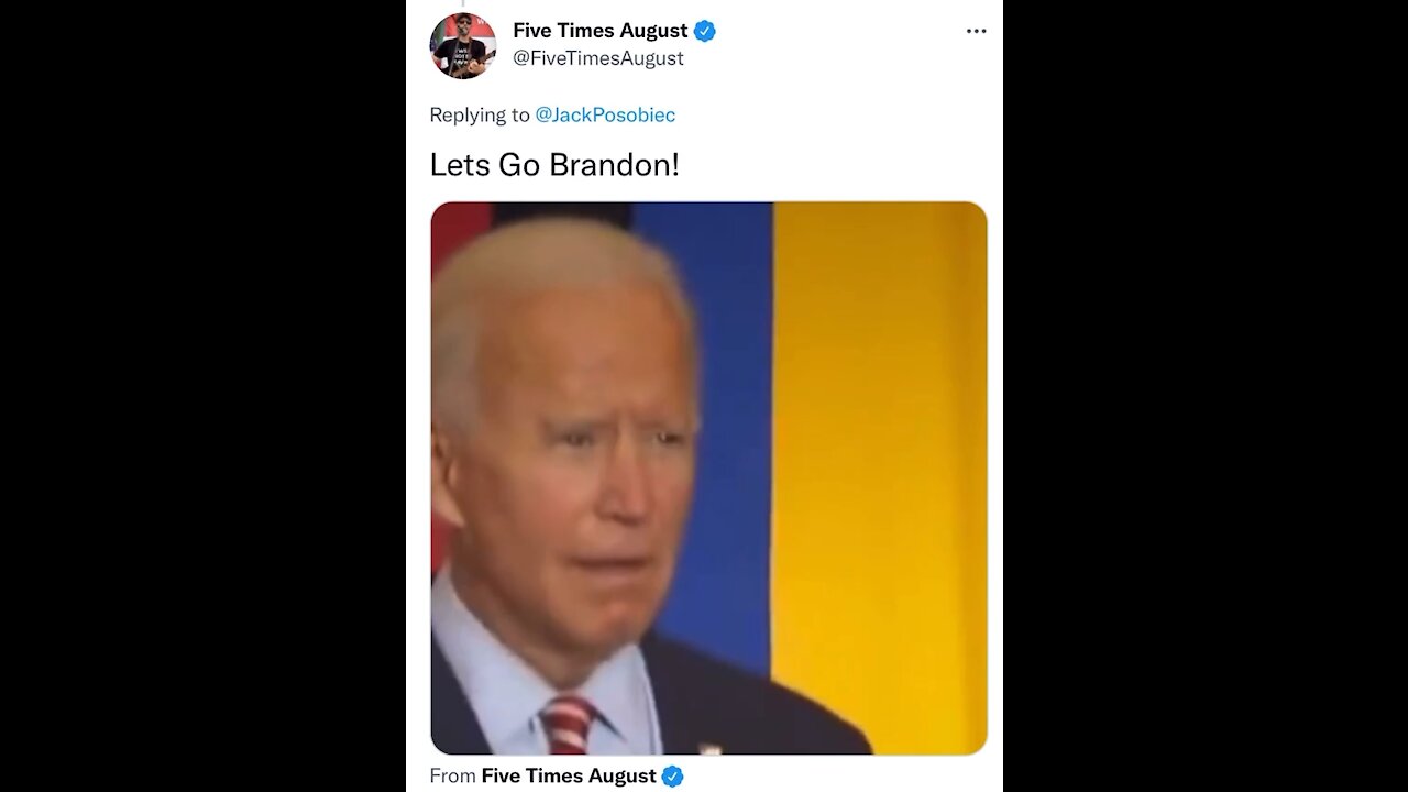 Joe enjoying Let’s Go Brandon chant