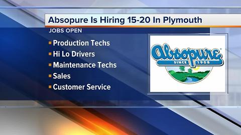 Workers Wanted: Absopure is hiring 15-20 in Plymouth