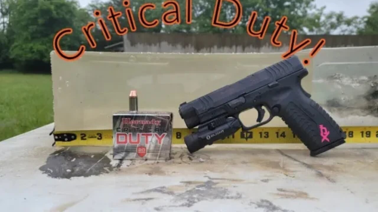 Hornady Critical Duty 45ACP 220gr +P Gel Test