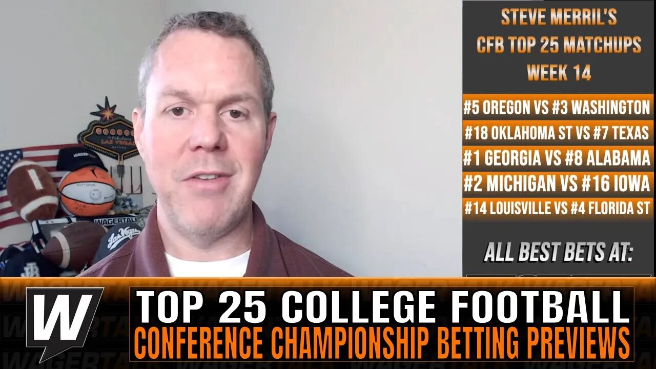 College Football Conference Championships Picks & Odds | Top 25 College Football Betting Predictions