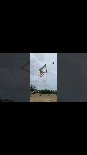 Solar power cyclist kite #shorts #solar #cyclist #amazing