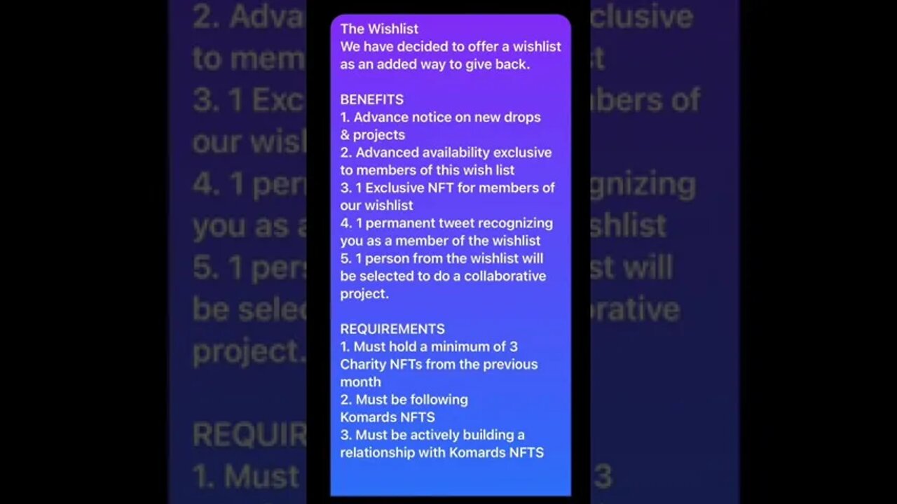 Wishlist Program