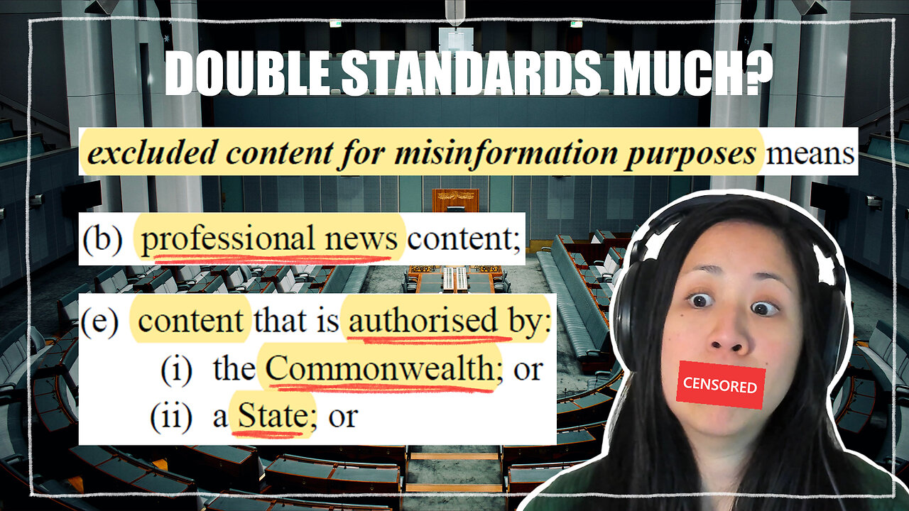 Rules For Thee, Not For Me (Australia's Misinformation Disinformation Bill)