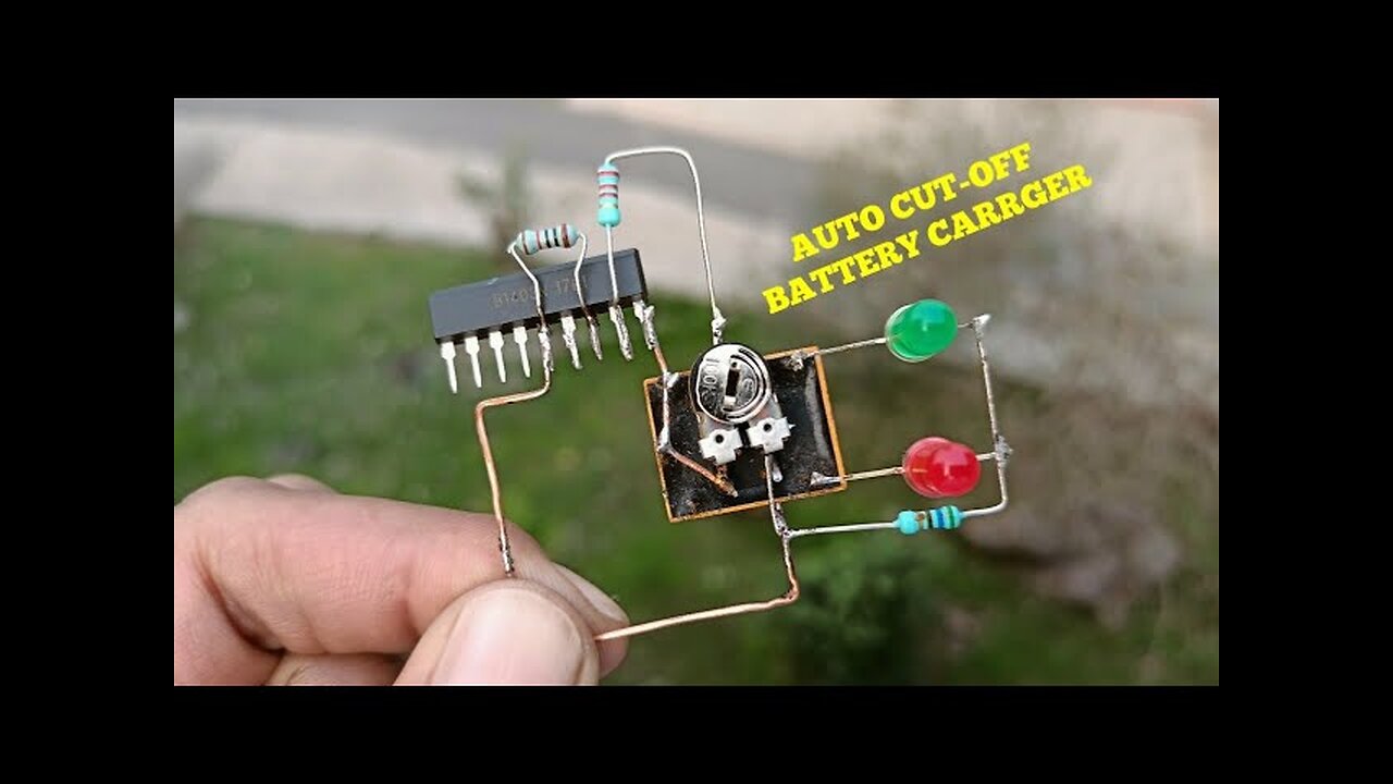 DIY 12V AUTO CUT-OFF BATTERY CHARGER WITH LED INDICATOR