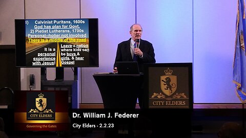 Dr. William Federer to City Elders - 2.9.23