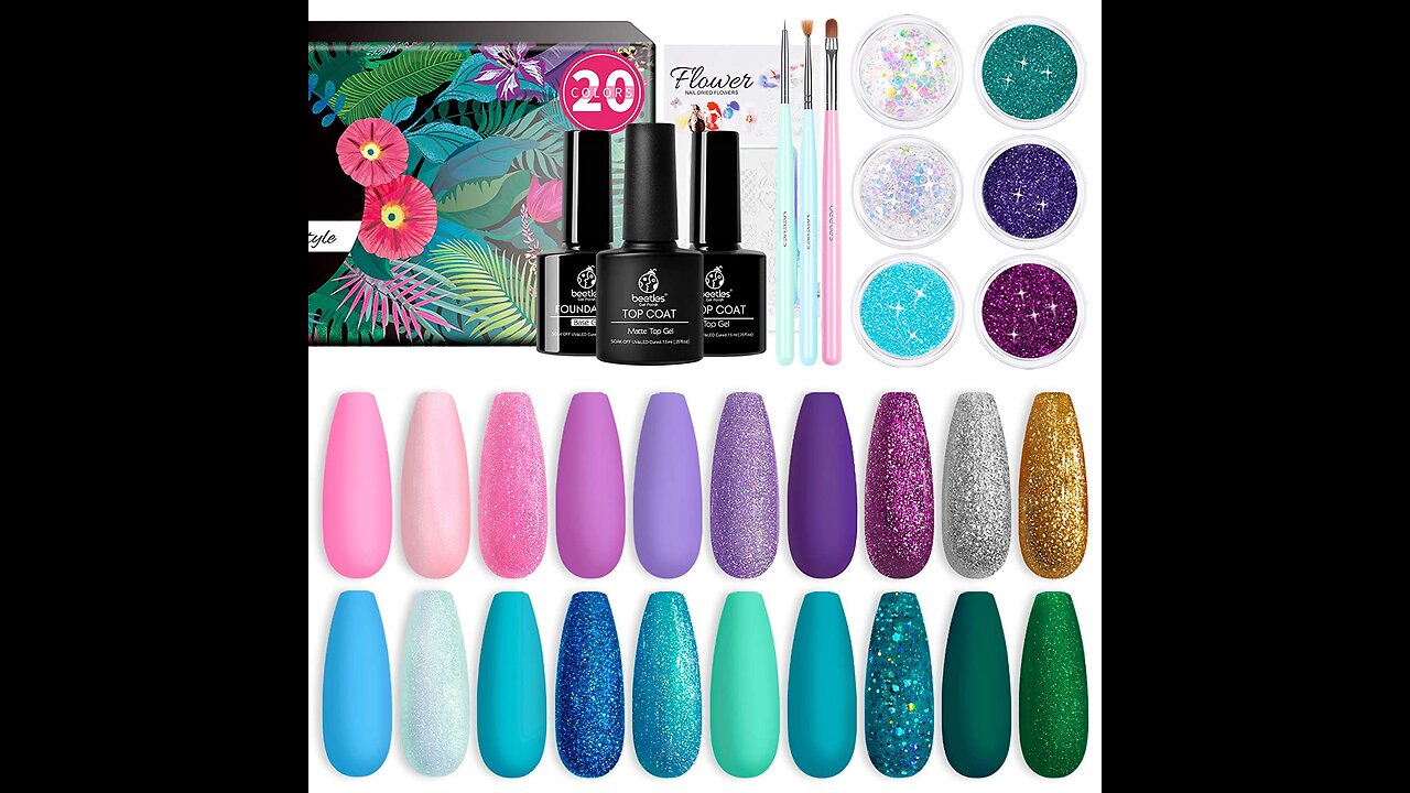 beetles Gel Polish Nail Set 20 Colors Mermaid