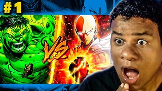 BATALHA ÉPICA! HULK VS SAITAMA ANIMATION (Part 1) - | React Anime Pro