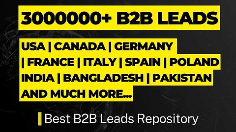 3000000+ B2B Lead Generation [Boost your Business]