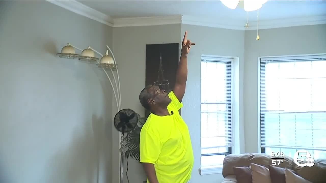 Tenant demanding answers after apartment ceiling comes crashing in on him
