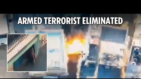 Hamas terrorist carrying MISSILE weapon is eliminated in precision airstrike