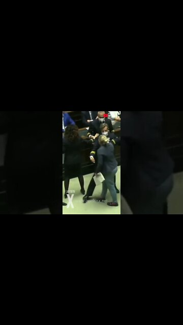 Deputies storm the parliament to tell Prime Minister to stop sending money and arms to #Zelensky.